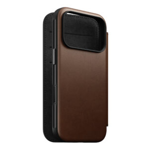 Nomad Modern Leather Folio, ruda – iPhone 18 Pro/17 Pro