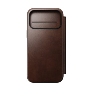 Nomad Modern odinis dėklas-knygelė, rustic brown (Horween) – iPhone 18 Pro Max/17 Pro Max - Image 7