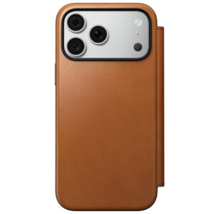 Nomad Modern Leather Folio, saddle (Horween) – iPhone 18 Pro Max/17 Pro Max