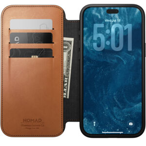 Nomad Modern Leather Folio, saddle (Horween) – iPhone 18 Pro Max/17 Pro Max - Image 6