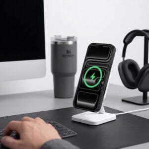 Tech-Protect ION CARBON MagSafe iPhone 17 Pro / 18 Pro JUODAS/SIDABRINIS - Image 11