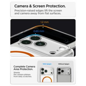 Spigen ULTRA HYBRID MagSafe iPhone 17 Pro Max / 18 Pro Max SKAIDRUS/ORANŽINIS - Image 11