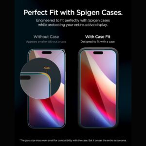 GRŪDINTAS STIKLAS Spigen GLAS.TR EZ FIT Pro HD AC 2-PACK iPhone 16 Pro / 17 / 17 Pro / 18 Pro SKAIDRUS - Image 11