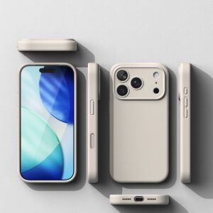 RINGKE SILIKONINIS MAGNETINIS MAGSAFE DĖKLAS iPhone 17 PRO / 18 PRO STONE - Image 6