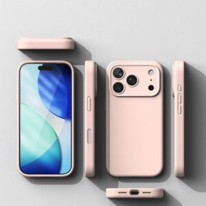 RINGKE SILIKONINIS MAGNETINIS MAGSAFE DĖKLAS iPhone 17 PRO / 18 PRO PINK SAND - Image 6