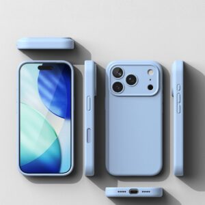 RINGKE SILIKONINIS MAGNETINIS MAGSAFE DĖKLAS iPhone 17 PRO / 18 PRO ŠVIESIAI MĖLYNAS - Image 6