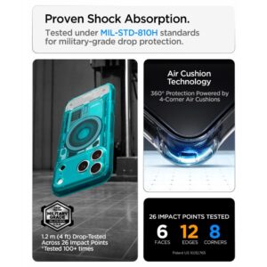 Spigen Ultra Hybrid MagSafe iPhone 17 Pro / 18 Pro C-ONE BONDI BLUE - Image 12