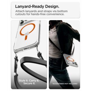 Spigen ULTRA HYBRID MagSafe iPhone 17 Pro Max / 18 Pro Max SKAIDRUS/ORANŽINIS - Image 12