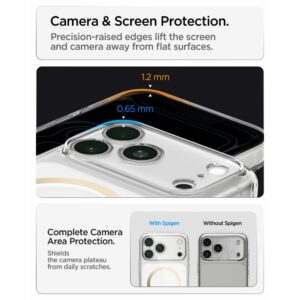 Spigen ULTRA HYBRID MagSafe iPhone 17 Pro / 18 Pro SKAIDRUS/AUKSINIS - Image 12