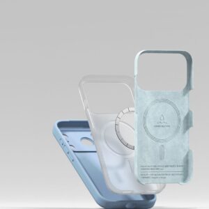 RINGKE SILIKONINIS MAGNETINIS MAGSAFE DĖKLAS iPhone 17 PRO / 18 PRO ŠVIESIAI MĖLYNAS - Image 7