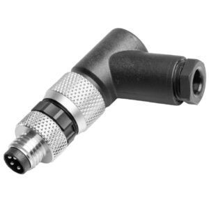 M8 kištukas 4pin, kampu, 3.5-5mm kabeliui, IP67