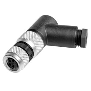 M8 lizdas 4pin, kampu, 3.5-5mm kabeliui, IP67