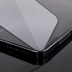 2 vnt. Viso ekrano grūdintas stiklas su rėmeliu, suderinamas su dėklais (Case Friendly), Wozinsky Full Glue, skirtas iPhone 15 Pro Max – juodas - Image 3