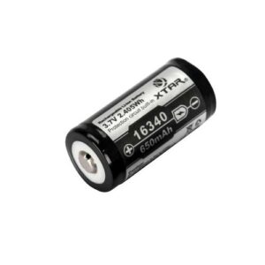 Akumuliatorius 16340 3.7V 650mAh Li-Ion su integruotu krovimo valdikliu PCM - Image 1