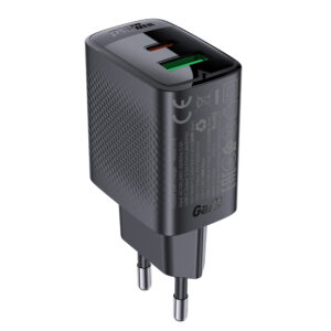 Acefast A78 Tinklo įkroviklis GaN USB-A / USB-C PD 20W - Juodas