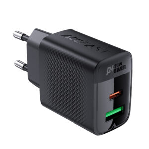Acefast A78 Tinklo įkroviklis GaN USB-A / USB-C PD 20W - Juodas - Image 3