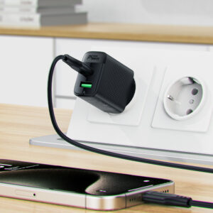 Acefast A78 Tinklo įkroviklis GaN USB-A / USB-C PD 20W - Juodas - Image 6