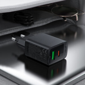 Acefast A78 Tinklo įkroviklis GaN USB-A / USB-C PD 20W - Juodas - Image 7