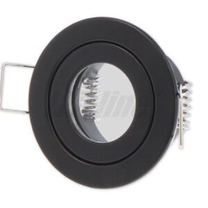 Įmontuojamas šviestuvas, hermetinis MR11 apvalus, juodas, LED line