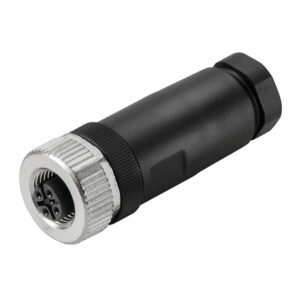 M12 lizdas 4pin, tiesus, 6-8mm kabeliui, IP67