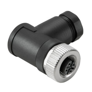 M12 lizdas 5pin, kampu, 6-8mm kabeliui, IP67