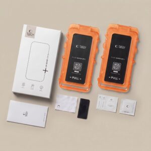 GRŪDINTAS STIKLAS TECH-PROTECT QUICK SET+ 2-PACK iPhone 17 Pro / 18 Pro BLACK - Image 14