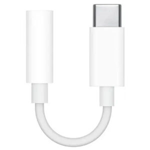 USB-C į 3,5 mm garso adapteris – Baltas