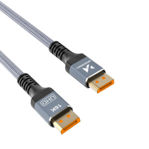 Wozinsky WPS-16AYL3S DisplayPort 2.1 laidas 80 Gb/s 16K@60Hz 8K@120Hz 4K@240Hz HDR HDCP DSC 3m - Juodas