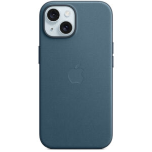 FineWoven galinis dangtelis su MagSafe, skirtas iPhone 15 – Ramiojo vandenyno mėlyna (Pacific Blue)