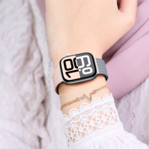 2 vnt. „AmazingThing Blend Band“ dirželių rinkinys, skirtas Apple Watch 45/46/49mm – rožinė-pilka/rožinė - Image 9