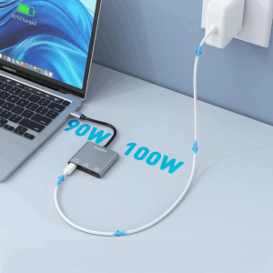 Wozinsky WHCH-01 USB-C PD 100W HDMI 4K@30Hz USB-A 10Gbps šakotuvas - pilkas - Image 6