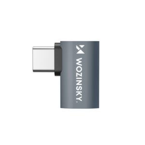 Wozinsky WPKB-01 USB-C – USB-C 40Gb/s 240W 8K OTG šoninis kampinis adapteris – pilkas - Image 4