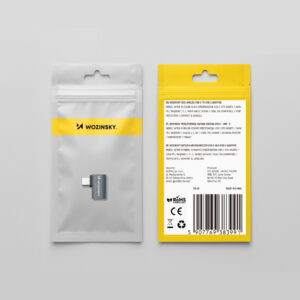 Wozinsky WPKB-01 USB-C – USB-C 40Gb/s 240W 8K OTG šoninis kampinis adapteris – pilkas - Image 9