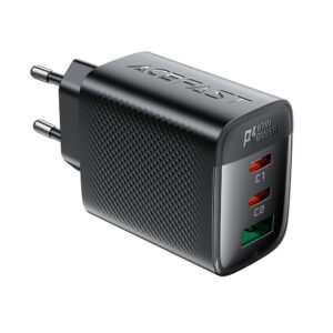 Acefast A108 GaN PD 67W 2xUSB-C 1xUSB-A sieninis įkroviklis – juodas - Image 2