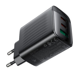 Acefast A108 GaN PD 67W 2xUSB-C 1xUSB-A sieninis įkroviklis – juodas - Image 5