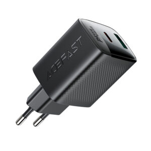 Acefast A106 GaN PD 45W USB-C USB-A sieninis įkroviklis – juodas - Image 3