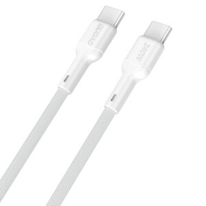 Dudao L9C Max 240W PD USB-C – USB-C laidas 1.2m – Baltas