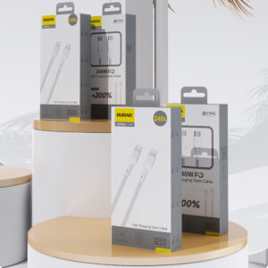 Dudao L9C Max 240W PD USB-C – USB-C laidas 1.2m – Baltas - Image 8