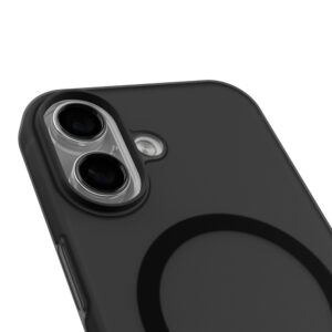 Puro Daylight Magsafe suderinamas silikoninis dėklas, skirtas iPhone 17 – pusiau skaidrus juodas - Image 5