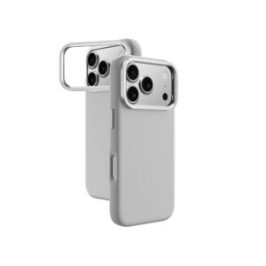 AmazingThing Glamour iPhone 17 Pro Max dėklas su stovu, suderinamas su MagSafe – pilkas