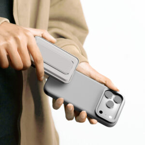 AmazingThing Glamour iPhone 17 Pro Max dėklas su stovu, suderinamas su MagSafe – pilkas - Image 7