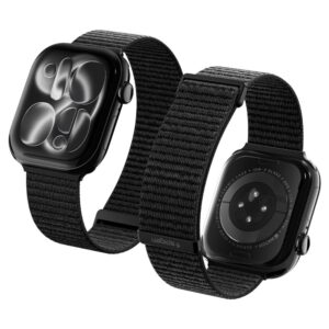 Spigen WBF01 DIRŽELIS APPLE WATCH 8 / 9 / 10 / 11 / SE / ULTRA (44 / 45 / 46 / 49 MM) juodos spalvos