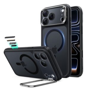 ESR CLASSIC HYBRID KICKSTAND MagSafe iPhone 17 Pro / 18 Pro MATINĖ JUODA