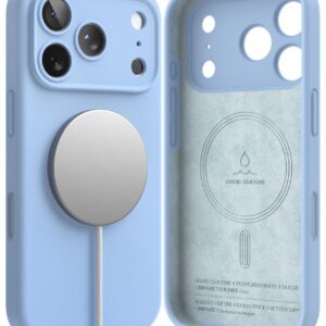 RINGKE SILICONE MAGNETIC MAGSAFE iPhone 17 PRO MAX / 18 PRO MAX ŠVIESIAI MĖLYNAS - Image 2
