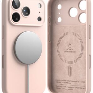 RINGKE SILIKONINIS MAGNETINIS MAGSAFE DĖKLAS iPhone 17 PRO / 18 PRO PINK SAND - Image 2