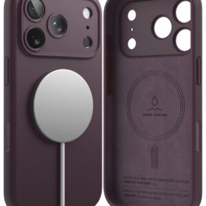 RINGKE SILIKONINIS MAGNETINIS MAGSAFE DĖKLAS iPhone 17 PRO / 18 PRO BURGUNDO SPALVOS - Image 2