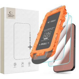 GRŪDINTAS STIKLAS Tech-Protect QUICK SET+ 2-PACK GOOGLE PIXEL 9 / 9 PRO / 10 / 10 PRO / 11 / 11 PRO CLEAR