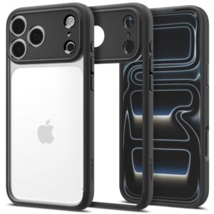 Spigen Ultra Hybrid iPhone 17 Pro Max / 18 Pro Max MATINIS juodos spalvos