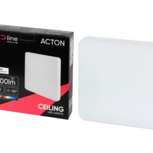 LED šviestuvas, paviršinis, ACTON 18W 1900lm 3000K IP54 kvadratinis