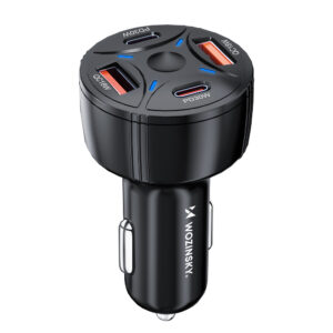 Wozinsky WLS-04 60W automobilinis įkroviklis 2xUSB-C 2xUSB-A - Juodas - Image 2